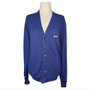 Vintage JCPenney Fox Cardigan Blue Orlon Acrylic USA Size M Unisex